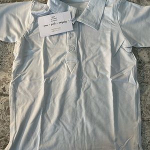 Well Dressed Wolf Omi Jo SS44 Boys Polo Shirt 3 button Short Sleeve Blue Solid